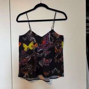 Topshop Black and Red Camisole Top